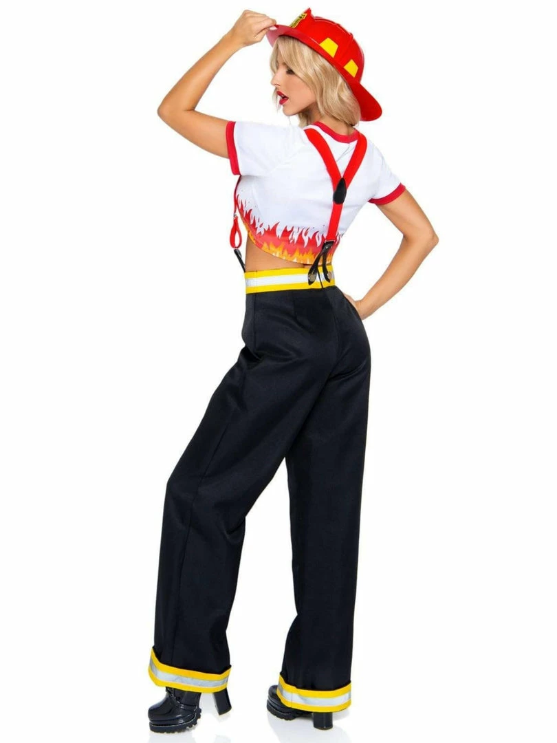 Leg Avenue Costumes Womens 2-Piece Red Hot Firefighter Uniform Costume 4 Leg Avenue Costumes Womens 2-Piece Red Hot Firefighter Uniform Costume