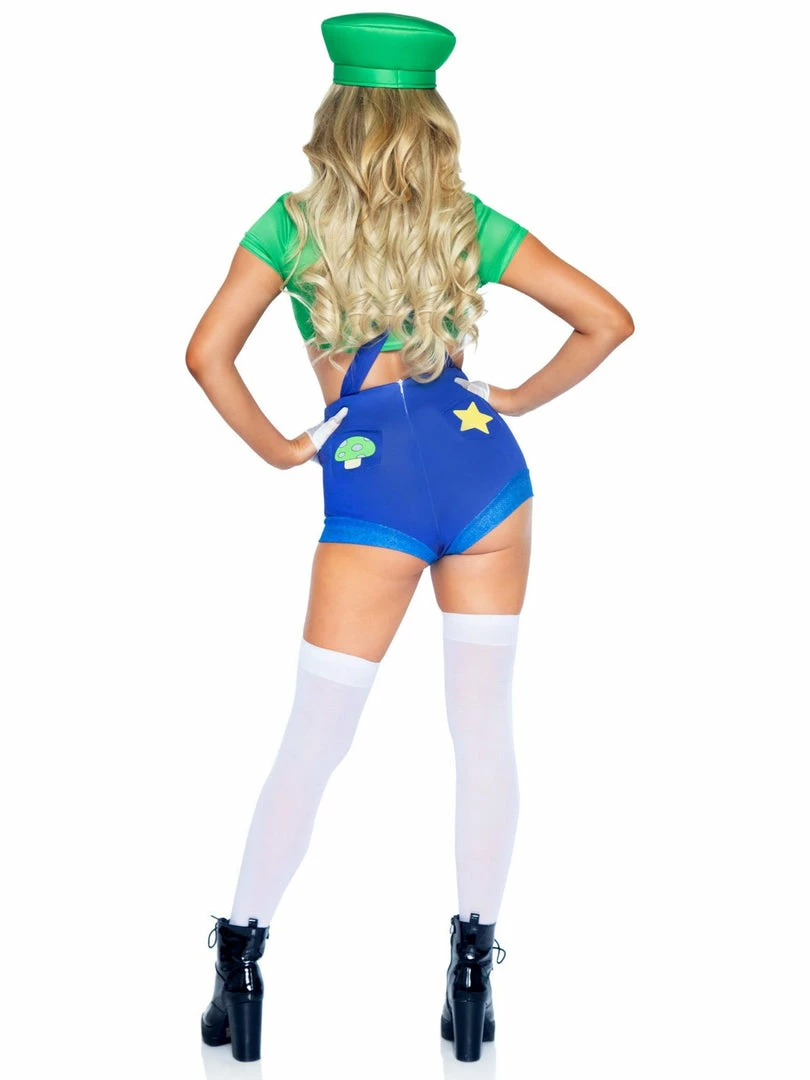 Leg Avenue Costumes Sexy Mario Brothers Gamer Sidekick Luigi Costume 4 Leg Avenue Costumes Sexy Mario Brothers Gamer Sidekick Luigi Costume