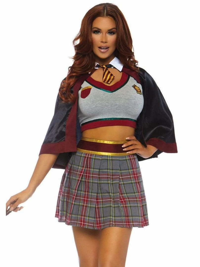 Leg Avenue Spellbinding Schoolgirl Sexy Gryffindor Women's School Uniform Costume Costumes