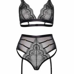 Leg Avenue Yours Tonight 2pc Sweetheart Scalloped Lace Bralette & Panty Set Lingerie 14 Leg Avenue Yours Tonight 2pc Sweetheart Scalloped Lace Bralette & Panty Set Lingerie