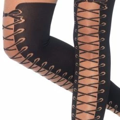 Leg Avenue Faux Thigh High Boot Detail Sheer Pantyhose