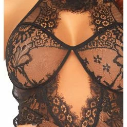 Leg Avenue Slay It Again Eyelash Lace Keyhole Halter Lingerie Dress 11 Leg Avenue Slay It Again Eyelash Lace Keyhole Halter Lingerie Dress