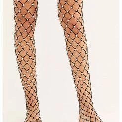 Leg Avenue Hosiery Faux Pearl Embellished Fence Net Tights 9 Leg Avenue Hosiery Faux Pearl Embellished Fence Net Tights