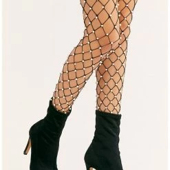 Leg Avenue Hosiery Faux Pearl Embellished Fence Net Tights 8 Leg Avenue Hosiery Faux Pearl Embellished Fence Net Tights