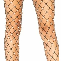 Leg Avenue Hosiery Faux Pearl Embellished Fence Net Tights