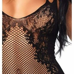 Leg Avenue Lingerie Take Me Now Fishnet & Lace Bodystocking Dress