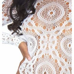 Leg Avenue Dylan White Crochet Lace Bodysuit 8 Leg Avenue Dylan White Crochet Lace Bodysuit
