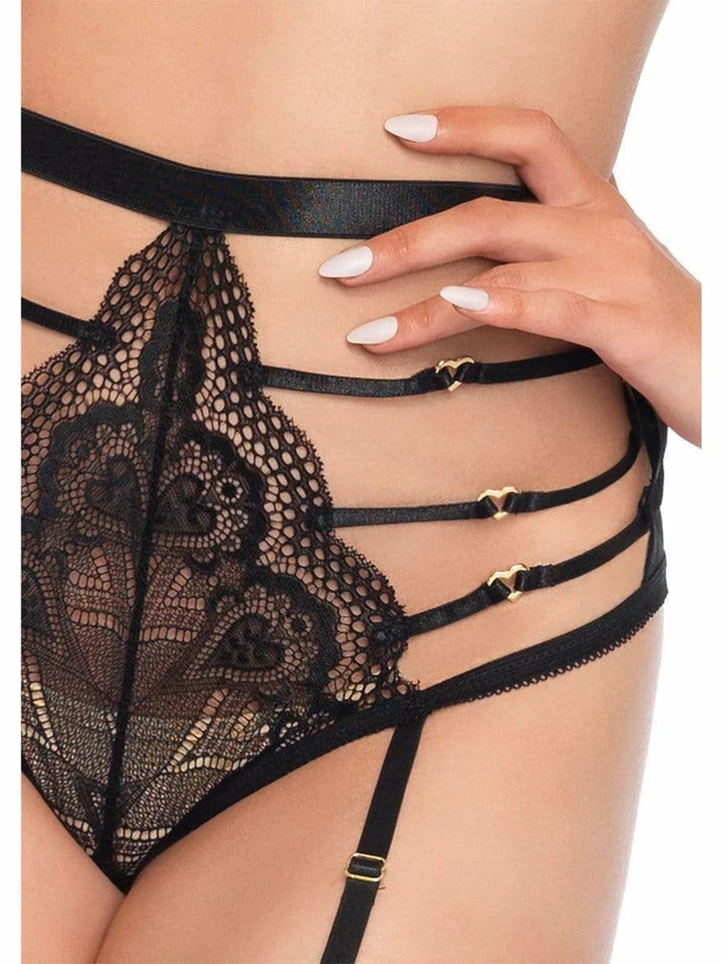 Leg Avenue Yours Tonight 2pc Sweetheart Scalloped Lace Bralette & Panty Set Lingerie 7 Leg Avenue Yours Tonight 2pc Sweetheart Scalloped Lace Bralette & Panty Set Lingerie