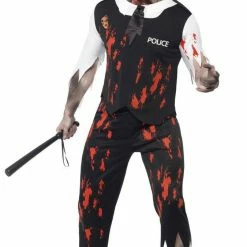 SMIFFYS Mens Zombie Policeman Costume Costumes